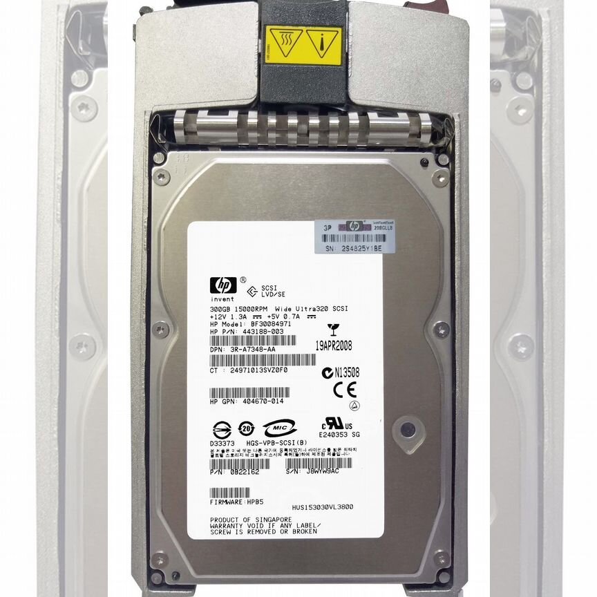 [411261-001] Жесткий Диск Hp 300gb U320scsi 3.5" 411261-001