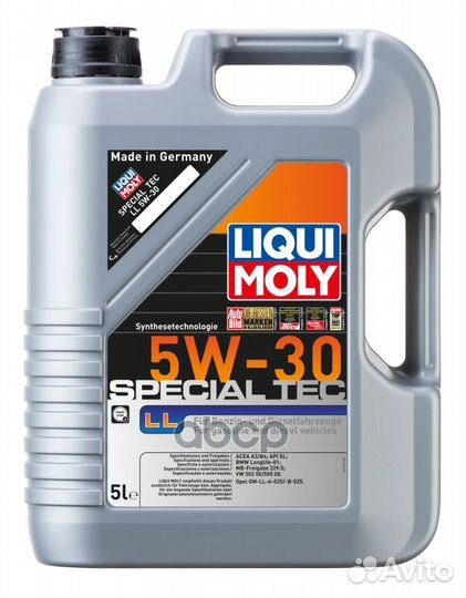 LiquiMoly 5W30 Special Tec LL (5L) масло моторн