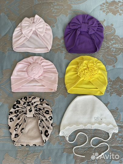 Шапочки для малышей от 0 до 6 месяцев