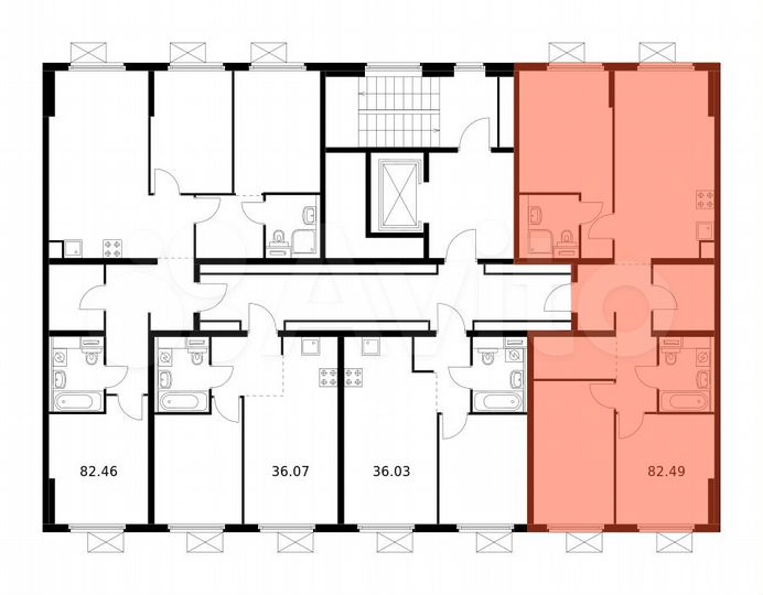 3-к. квартира, 82,5 м², 9/9 эт.