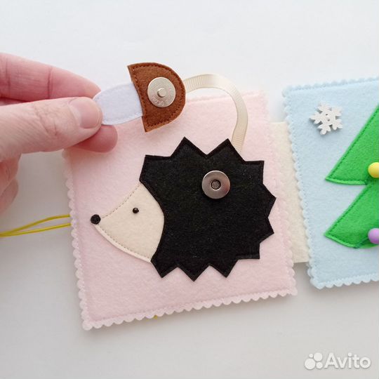 Книжка игрушка из фетра с 6 месяцев