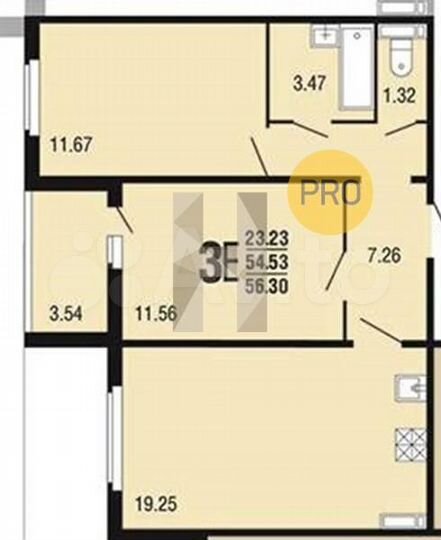 2-к. квартира, 56,3 м², 5/10 эт.