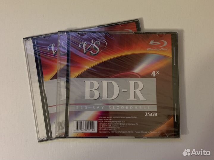 Диск VS BD-R (4x, 25GB, Slim)