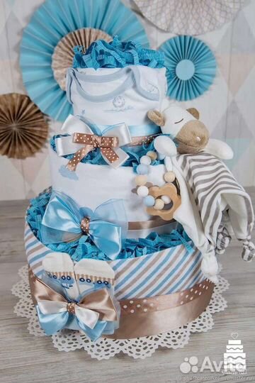 Торт из памперсов подгузников