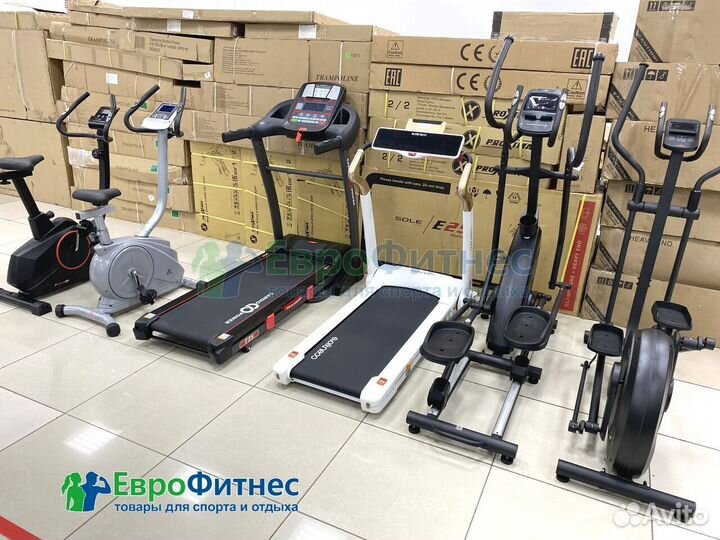 Беговые дорожки, эллипсы, велотренажеры новые