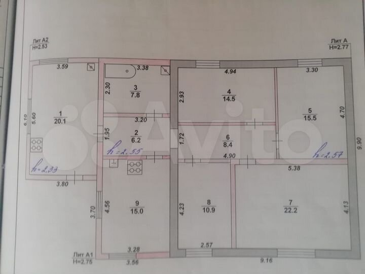 Дом 120 м² на участке 7 сот.