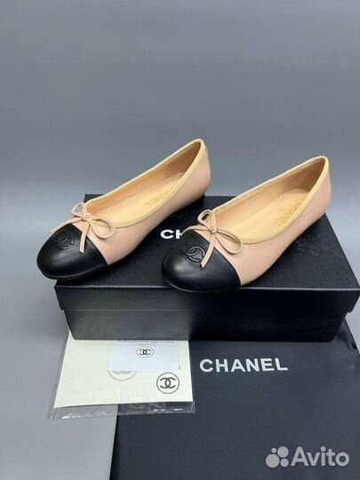 Балетки Chanel полностью кожаные р.36-41