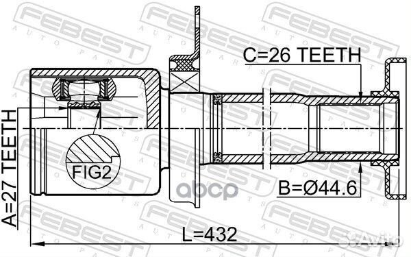 ШРУС volkswagen transporter/multivan T5 03-15 в