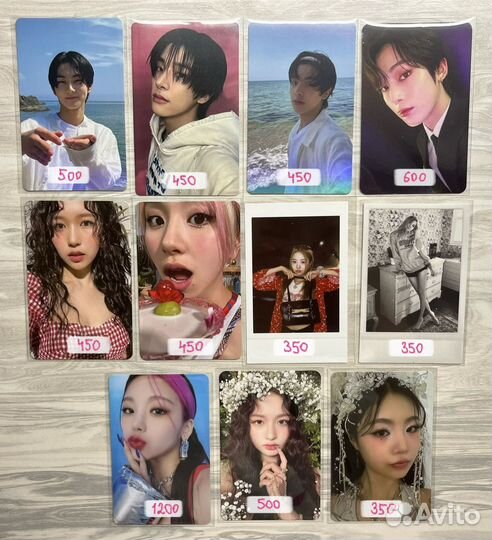 Официальные карты ive, enhypen, twice