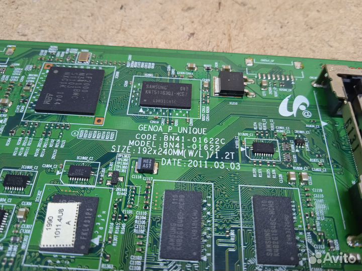 Системная плата BN-41-01622C с дефектом