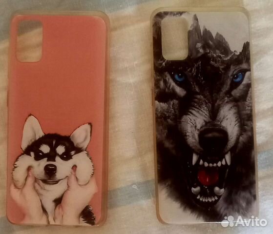 Чехол на samsung a41 волк, хаски