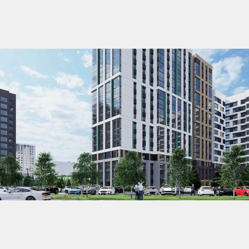 3-к. квартира, 86,6 м², 4/15 эт.