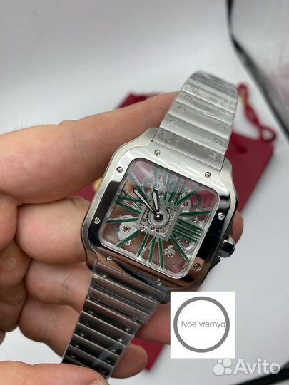 Часы мужские Cartier Santos Skeleton (арт 2006)