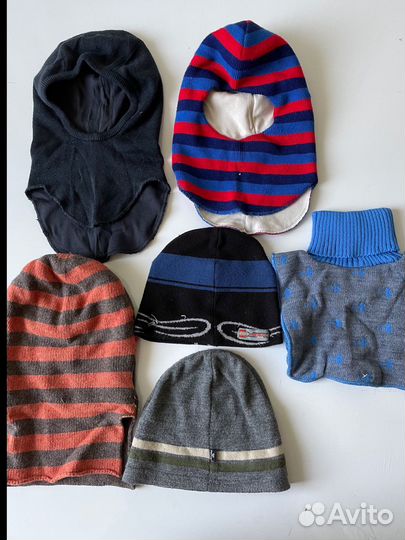 Шапки теплые на осень-зиму на мальчика 4-8 лет