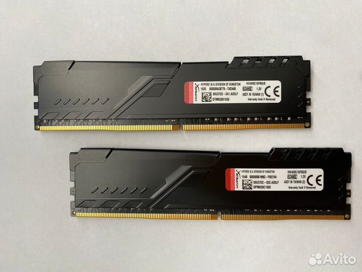 Оперативная память DDR4 Kingston HyperX Fury 2х8Gb