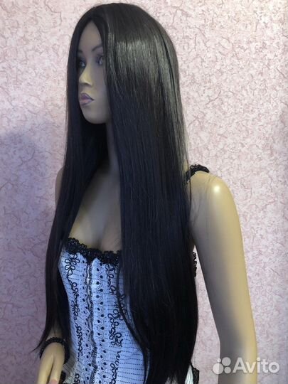 Шоколадный карнавальный парик без челки