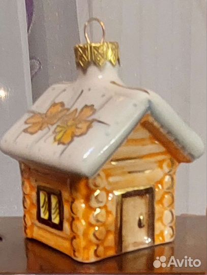 Елочная игрушка домик