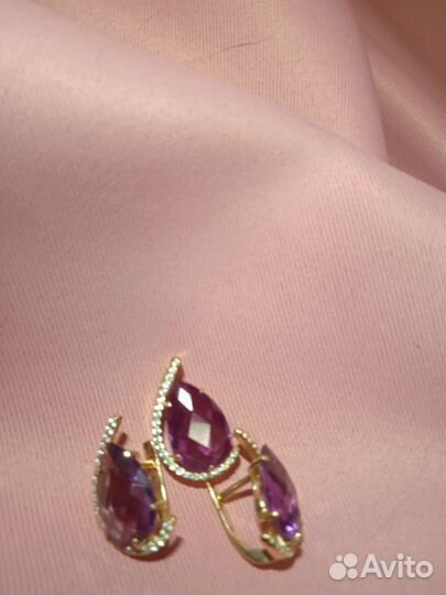 Серьги золото