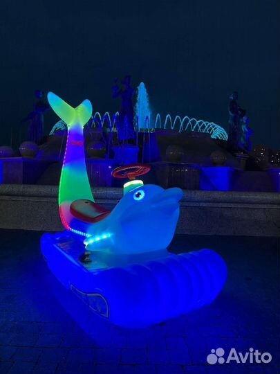 Дельфин электромобиль, электромобиль аттракцион
