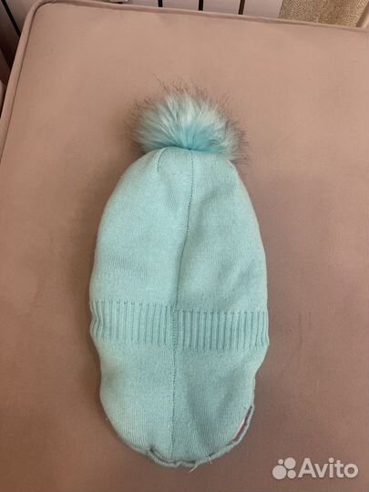Шапка шлем для девочки 52 54 зима
