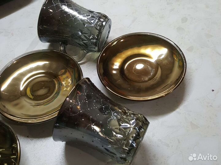 Кофейный набор золотистый