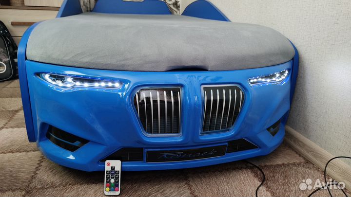 Детская кровать машина с подсветкой