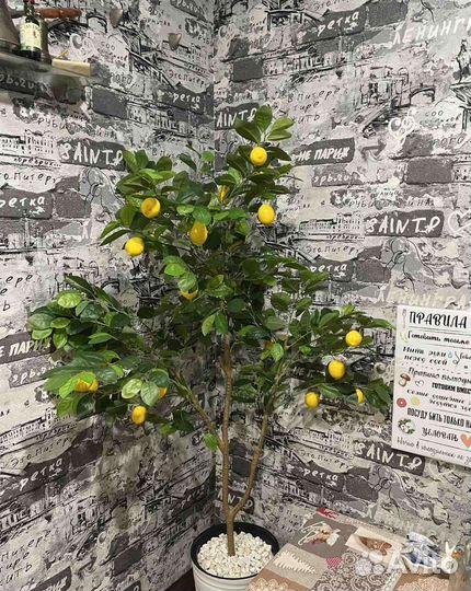 Лимонное дерево искусственное
