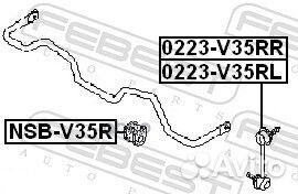 0223V35RL тяга стабилизатора заднегоNissan 350