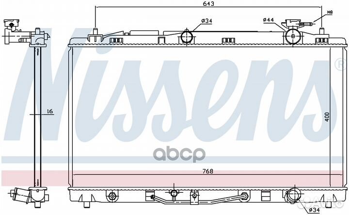 Радиатор toyota camry 3.5 06- 646812 Nissens