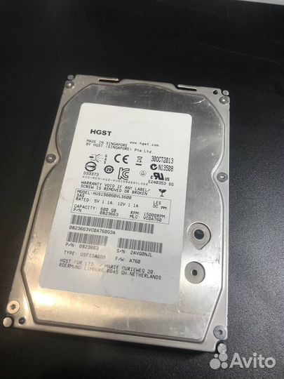 Жесткий диск hgst 600 Gb 15K SAS HUS156060VLS600