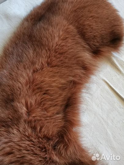 Меховой воротник песец крашенный