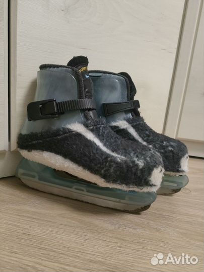 Коньки детские раздвижные Nike пушистые пингвины