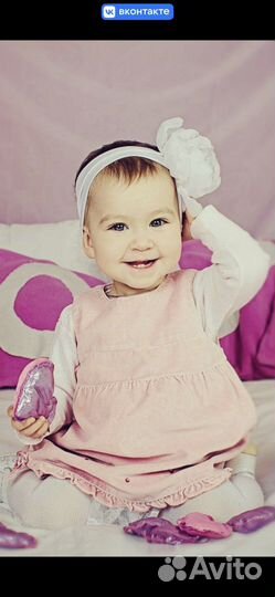 Полоска бант на голову на 1-2 года