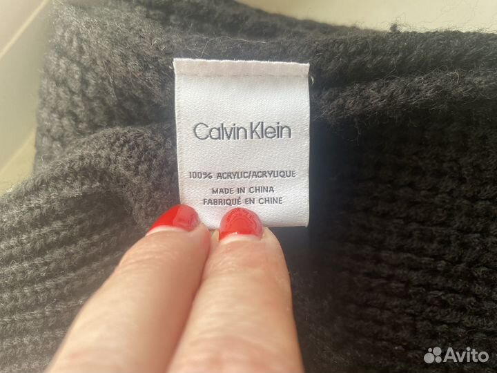 Комплект мужской Calvin Klein шапка шарф