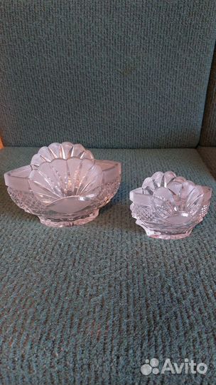 Вазы икорницы хрусталь Чехия