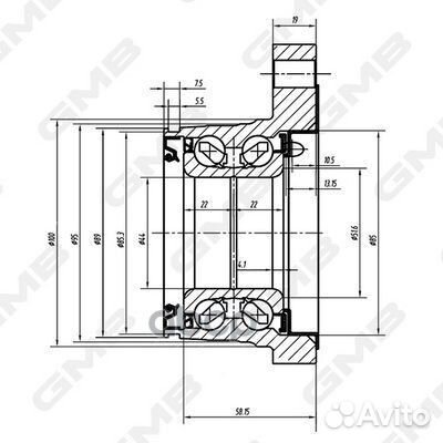 Ступица колеса задняя левая toyota prado gh2282