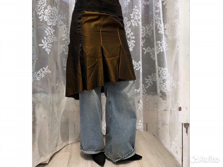 Атласная юбка винтаж y2k