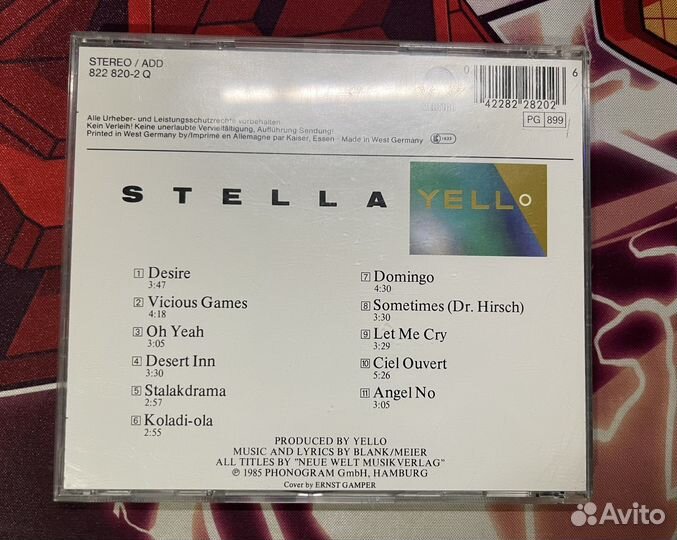 Yello Stella Cd