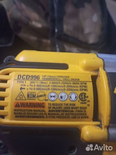 Шуруповерт dewalt dcd 996