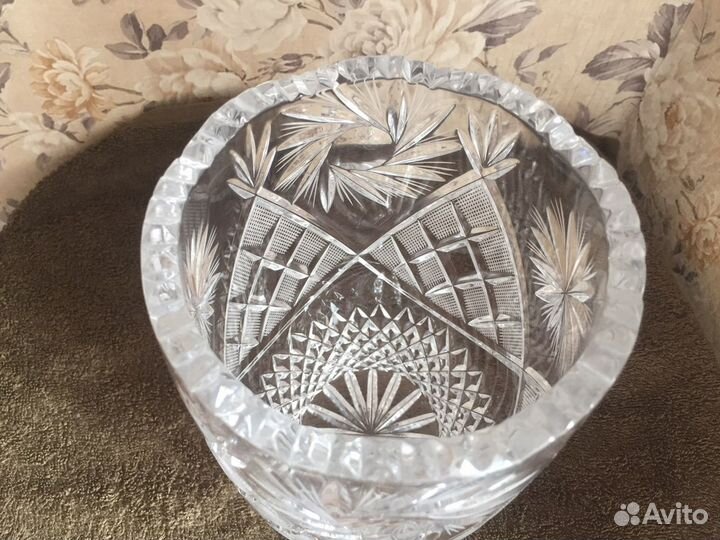 Ваза для цветов хрусталь богемия чехия СССР