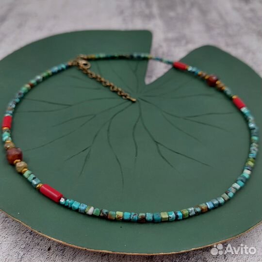 Колье чокер из натуральных камней