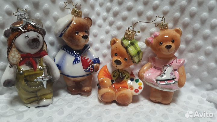 Елочные игрушки мишки ариэль