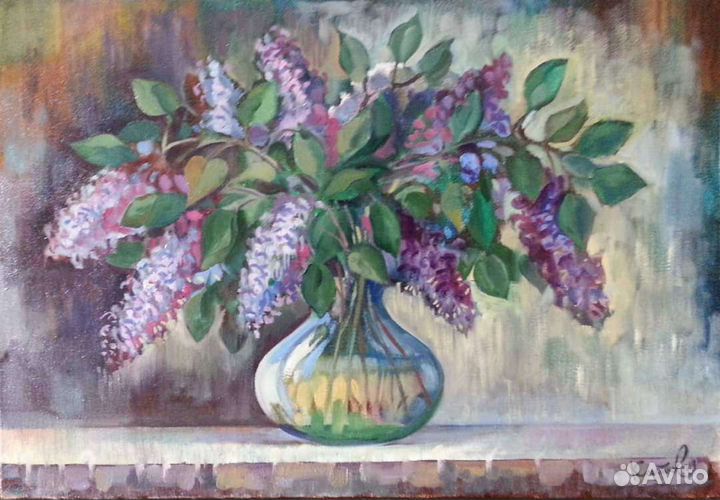 Картина маслом на холсте цветы