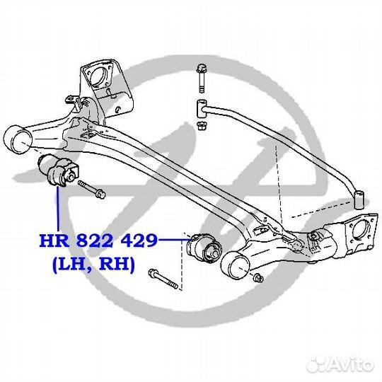 HR822429 Сайлентблок задней балки