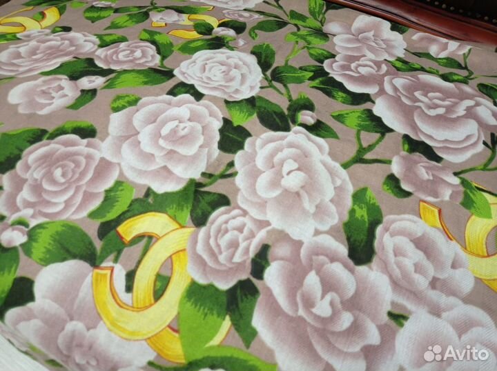 Платок шаль 100см теплый chanel италия