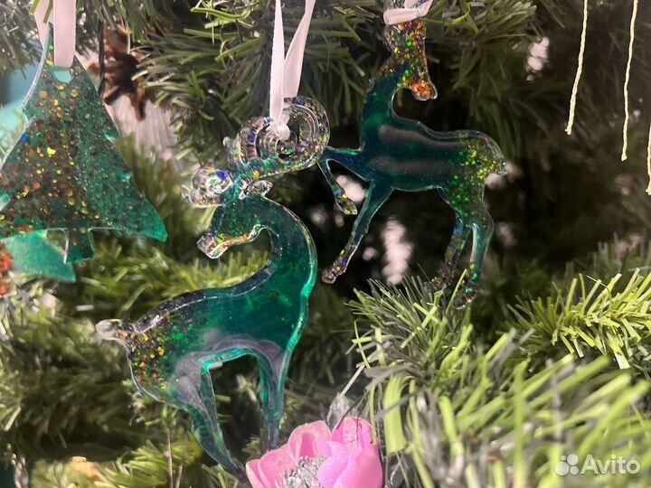 Елочные игрушки из эпоксидной смолы (набор №5)