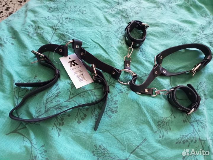 Портупея и наручники из натуральной кожи