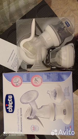 Молокоотсос ручной Chicco с бутылочкой Natural Fee