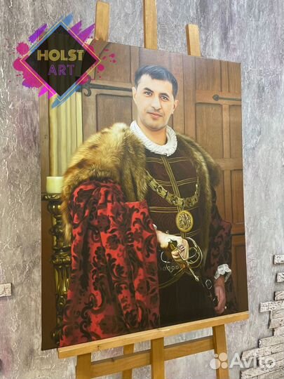 Портрет по фото на холсте