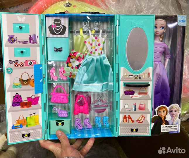 Холодное Сердце куклы Анна, Эльза + шкаф